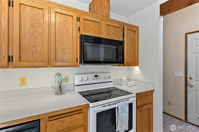 Darling kitchen with breakfast nook.