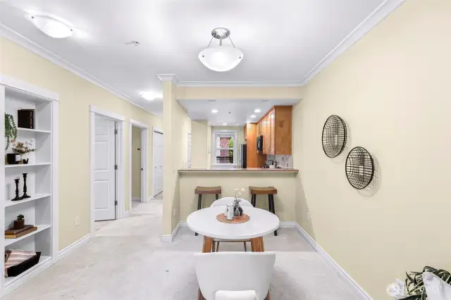 Radiant floor heating throughout unit