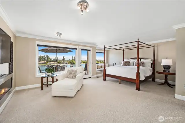 Massive primary bedroom suite.
