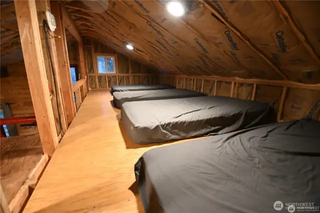 LARGE LOFT that fits the whole crew without feeling crowded.