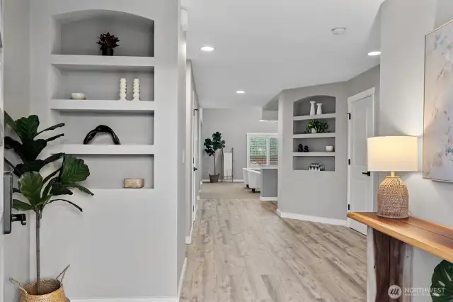 Bright and inviting entry