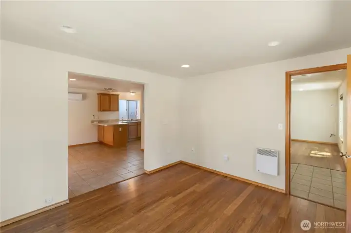 Office Space to Kitchen and Entry