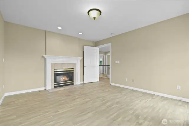 Room has gas fireplace