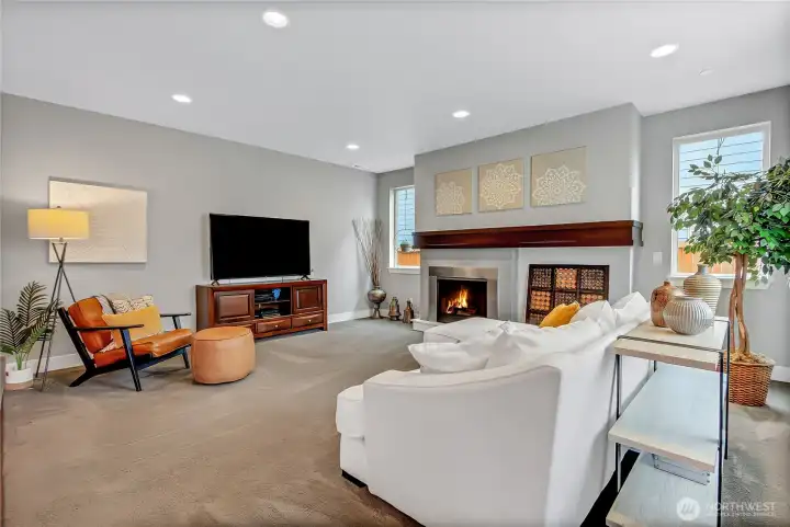 Great room with gas fireplace