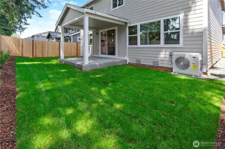 Actual photos of the private rear yard.