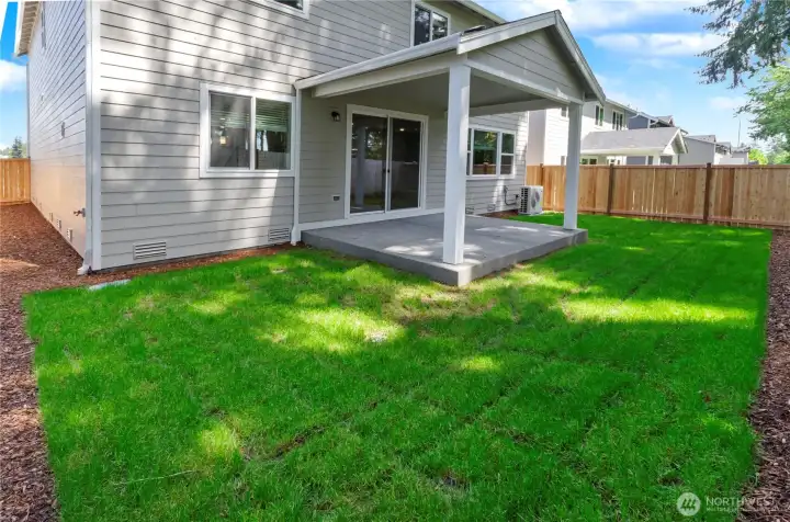 Actual photos of the private rear yard.