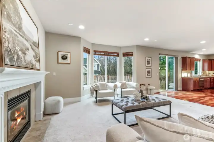 Large bay windows bring the light in!