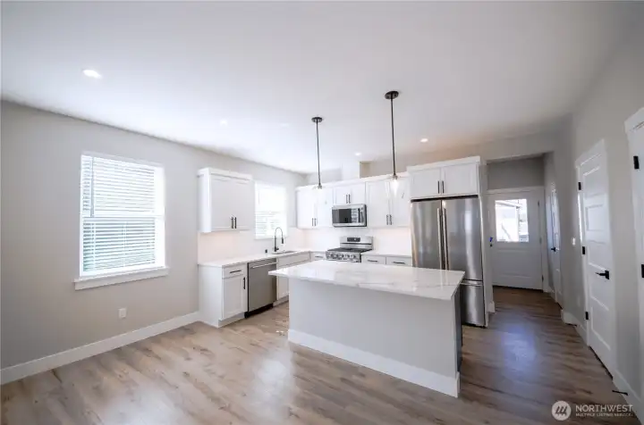 Timeless finishes and an upgraded kitchen.