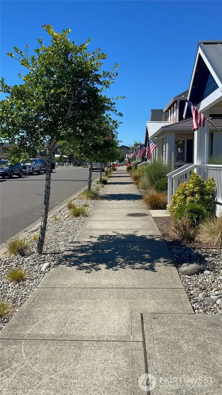 Sidewalks and street lights make morning jogs and sunset strolls easy.