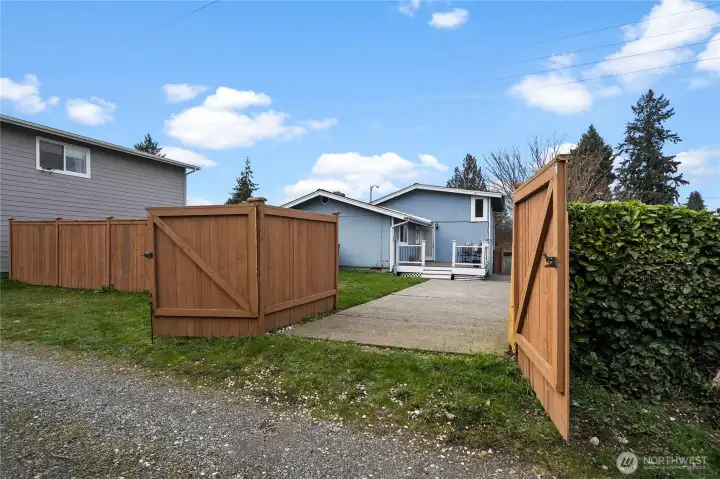 Gated alley entrance