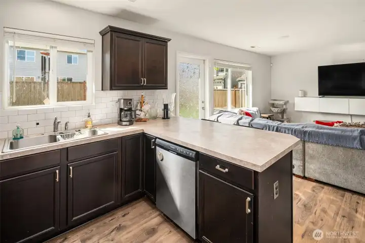 Kitchen and living room