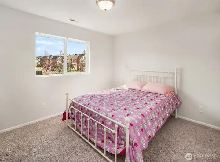 Bedroom 2 with fresh paint and new carpet