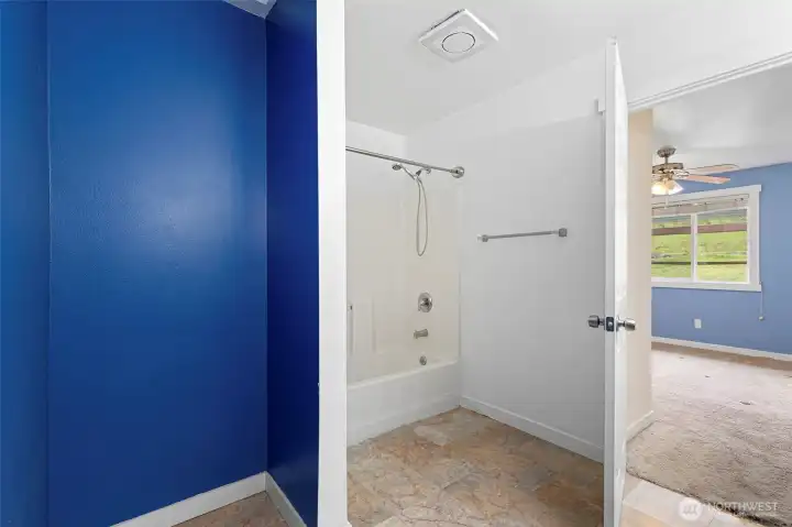 Very spacious with room for addition linen storage