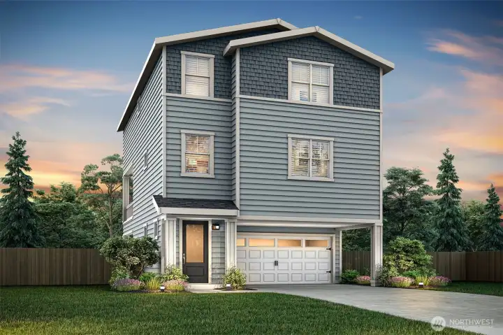 Example of the Gregory floor plan to be located at 8733 151st Street E