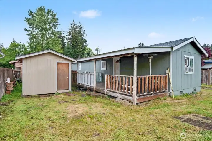 Storage Shed included