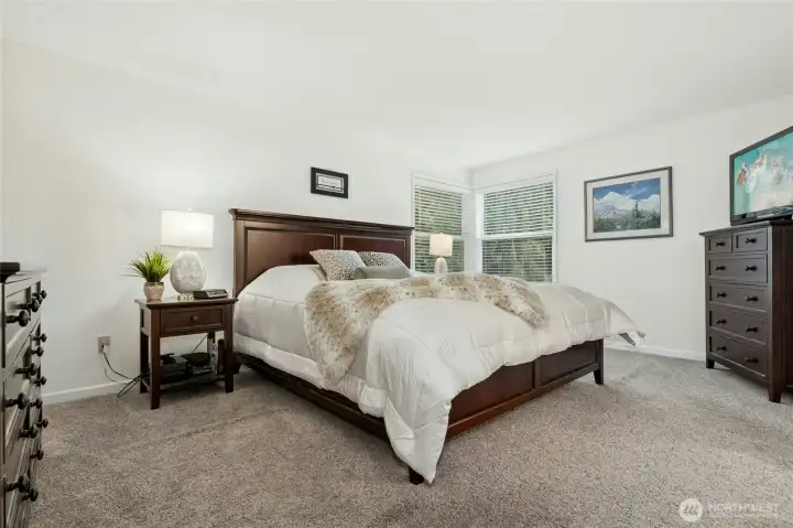 Oversized primary suite.