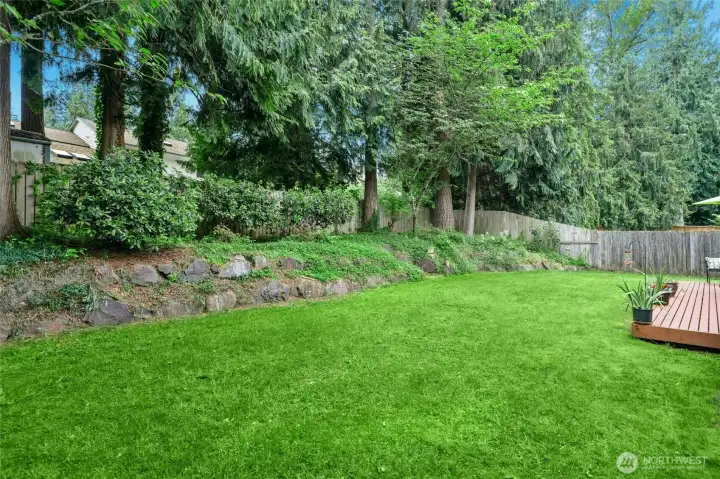 lots of lush grass and privacy.