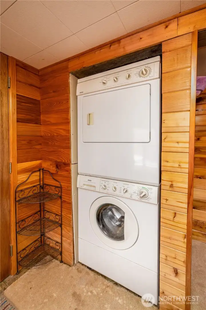Washer and dryer in basement. Washer and dryer in basement.