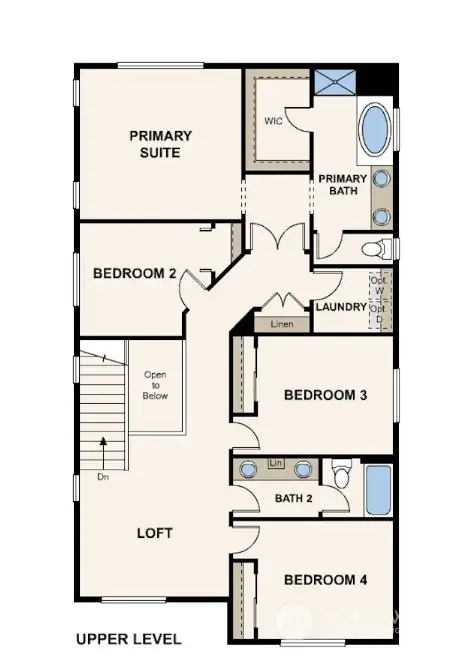 Disclaimer-2nd Floor-Marketing rendering of floor plan, illustrative purposes only-may vary per location.