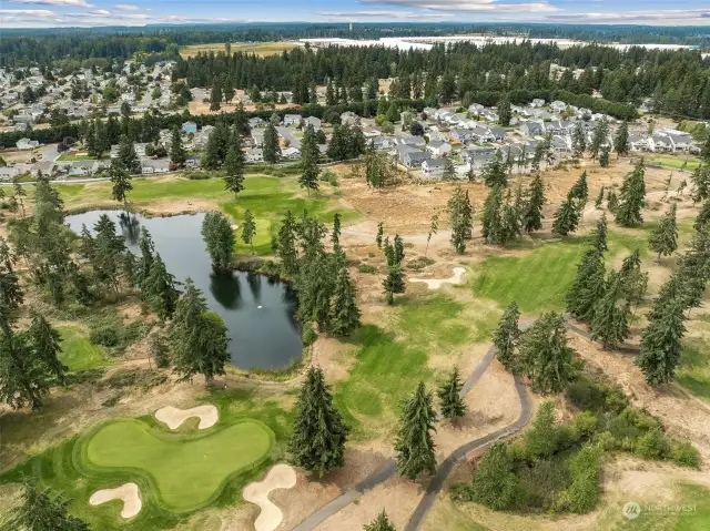 Arial views of the Classics Enclave community overlooking the golf course 8.20.24.