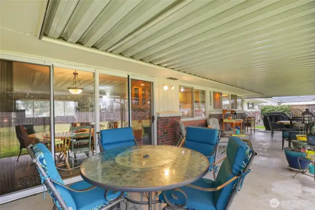 Large covered patio