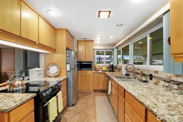 Kitchen with granite counters