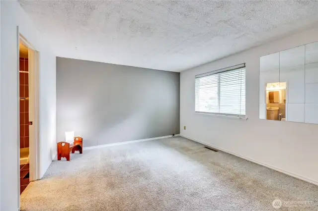 The large primary bedroom.