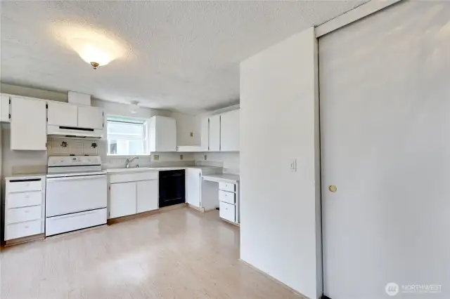 Enter into the the large spacious kitchen!