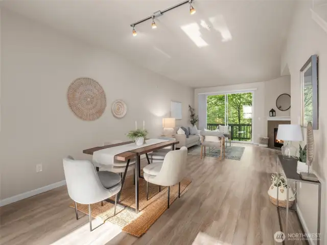 Dining room and living room