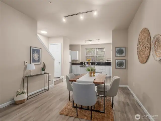 Open dining and kitchen perfect for entertaining