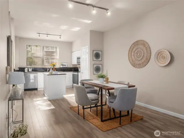 Open dining and kitchen perfect for entertaining