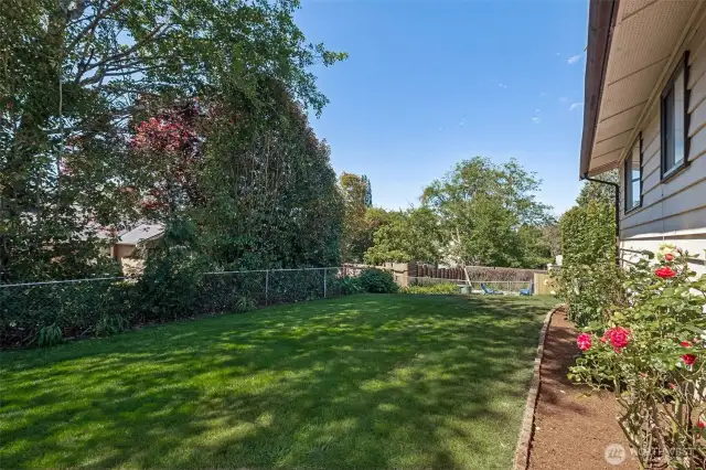 Fully fenced backyard with room for pets, games, whatever you want!