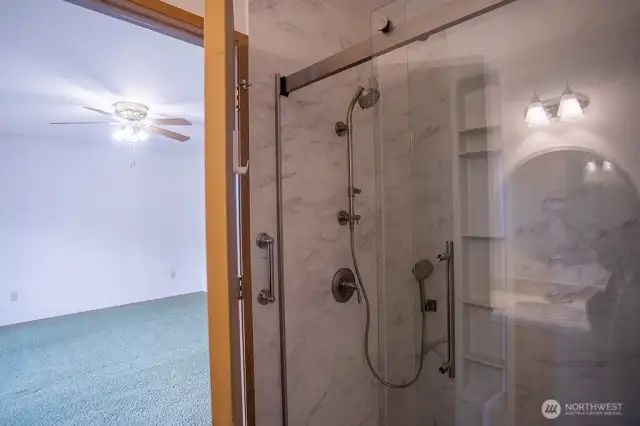 Primary bathroom New walk in shower
