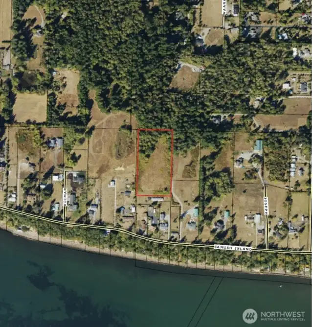 Parcel #P47396 with easement next to 10801 Samish Island Rd.