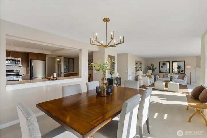 Separate designated formal dining area  . . .