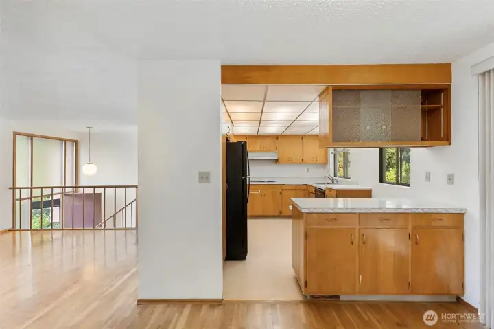 Kitchen/living room view
