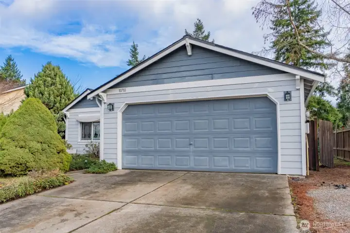 Driveway and 2 car Garage