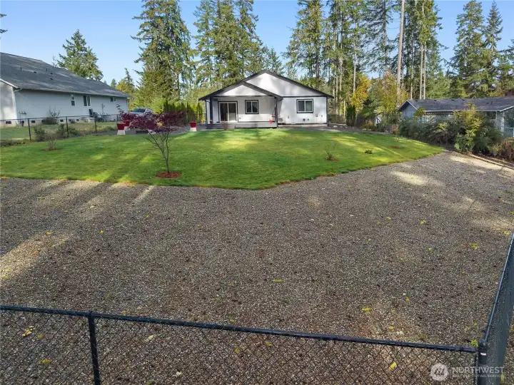 Fully fenced and dog friendly.