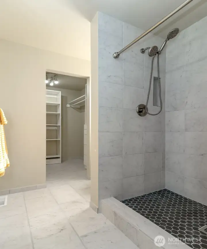 Custom walk in shower
