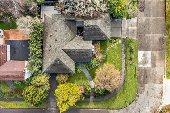 Enjoy the privacy of a corner lot on a quiet street