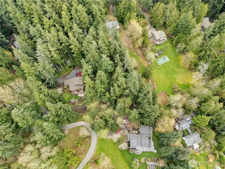 Lot 6 prominently in the middle of photo where the trees are