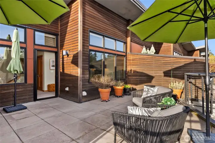 The best deck! This large deck faces south and has amazing all day light. Plenty of space for relaxing or entertaining.