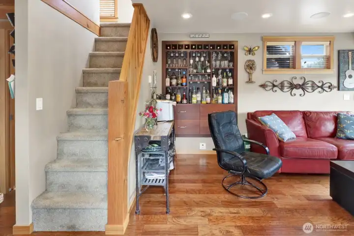 Built in Bar Cabinet and storage area