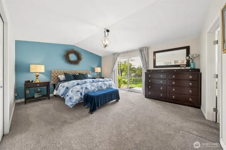 Primary Suite, door to patio & hot tub