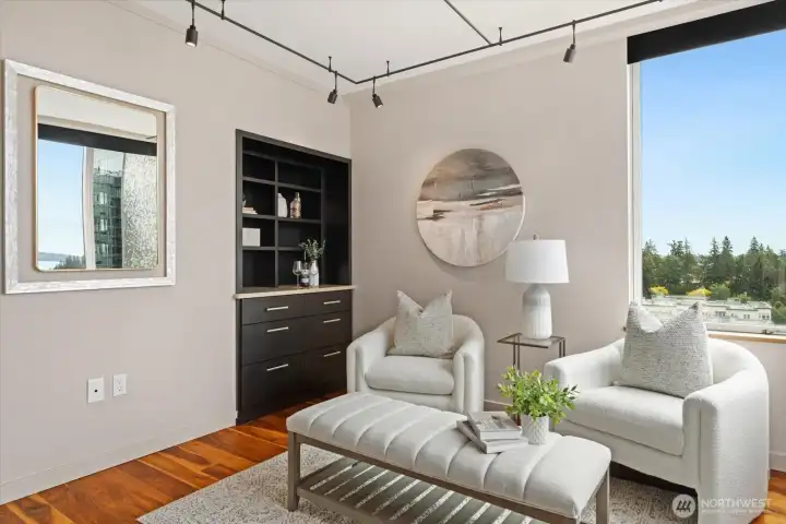 While this can be a bedroom again, it's an amazing space for a work space or studio.