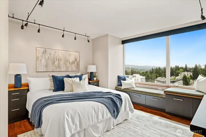 Your primary suite is the perfect place to start and end your day.  Don't miss the custom Koa wood headboard for your king sized bed!