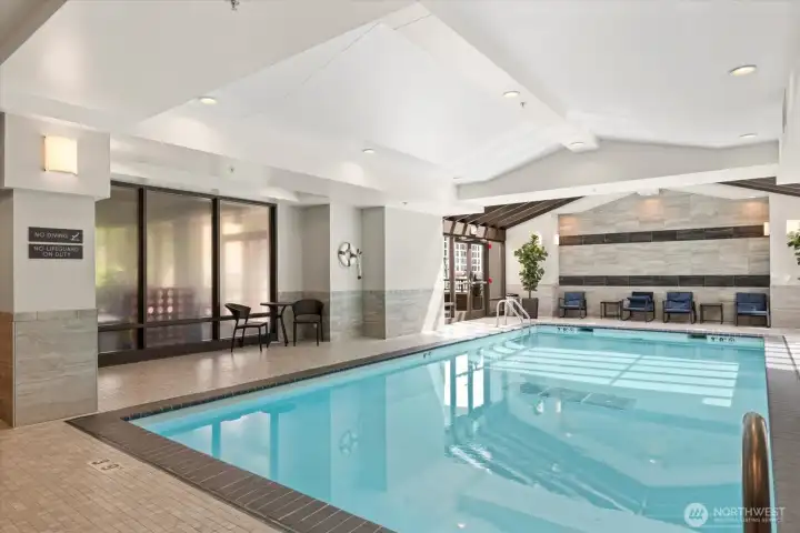 Feel like going for a swim?  The newly refinished pool is ready and waiting for you.