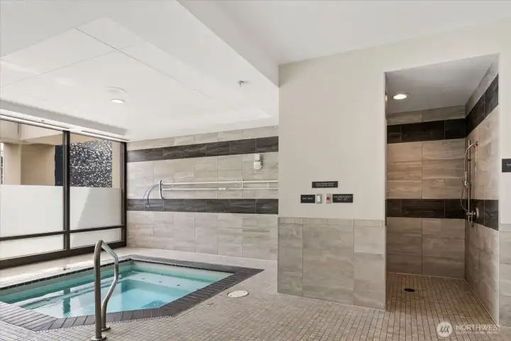 Don't miss the hot tub to soak away the stresses of your day