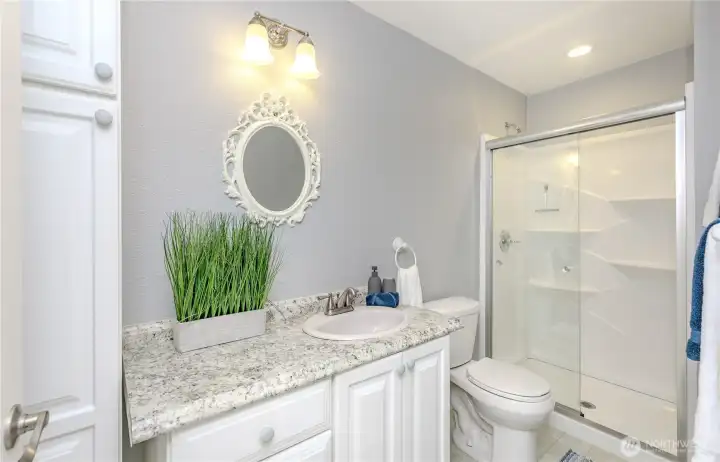 Updated full bath downstairs.