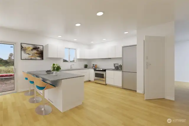 Kitchen might change to an island instead of the U shape